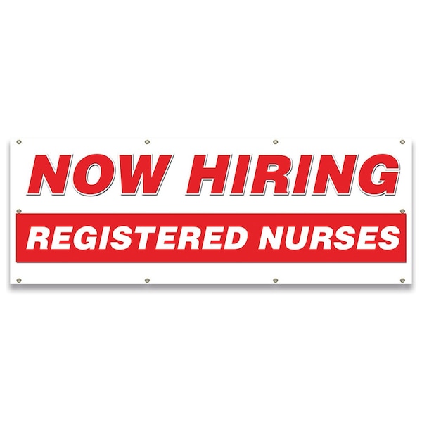 Now Hiring Registered Nurses Banner Apply Inside Accepting Application Single Sided